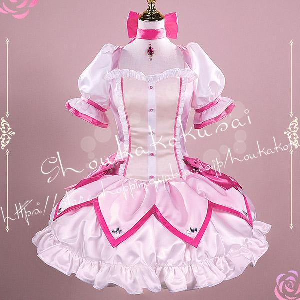 巫女寄せお姉さんまどか☆マギカ 風 鹿目まどか コスプレ御召しもの ウィッグ cos靴 cosplay 御召しもの 化けの皮 仮面舞踏会 ハロウィン でき事 映画化 祝い事