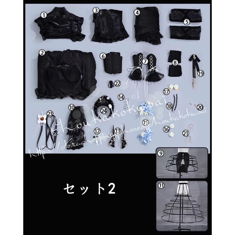 アークナイツ 明日方舟 Arknights テレジア 魔王 追悼 コスプレ衣装 イベント コスチューム 変装活動 仮装 学園祭 撮影 祭り クリスマス ハロウィン_11