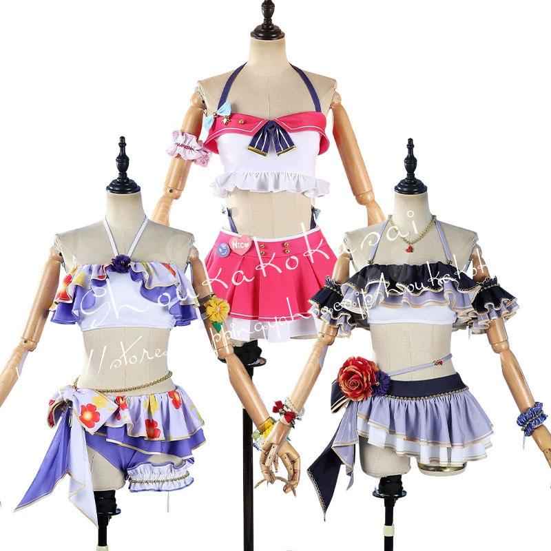 西木野真姫 くじ引き堂水着 コスプレ衣装 LoveLive ラブライブ 東條希 矢澤にこ 西木野真姫 水着 コスプレ衣装