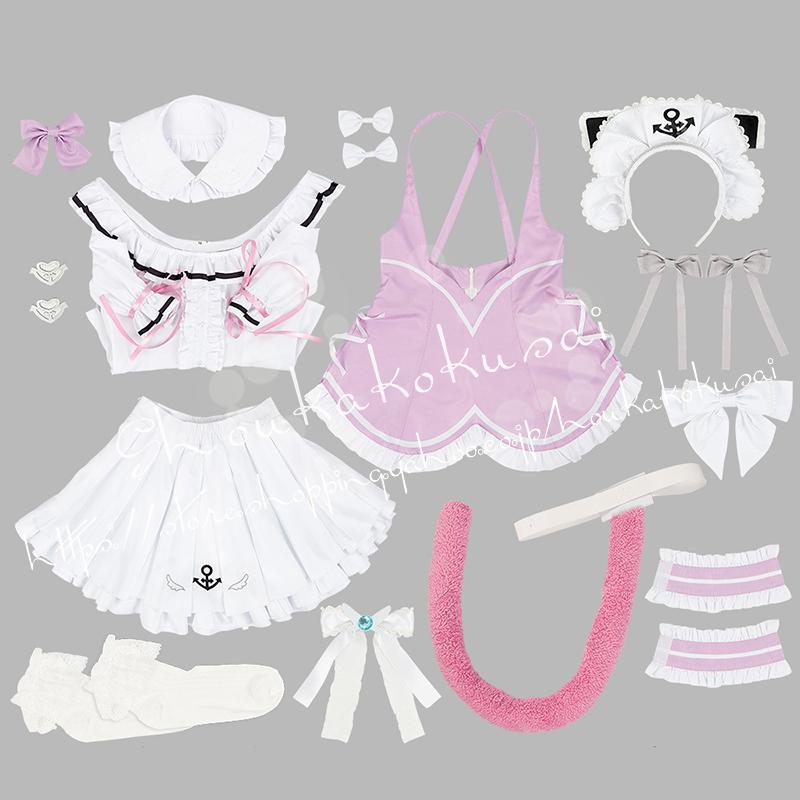 Hololive ホロライブ Vtuber 湊あくあ 猫耳メイド服 コスプレ Hololive ホロライブ Vtuber 湊あくあ 猫耳メイド服 コスプレ