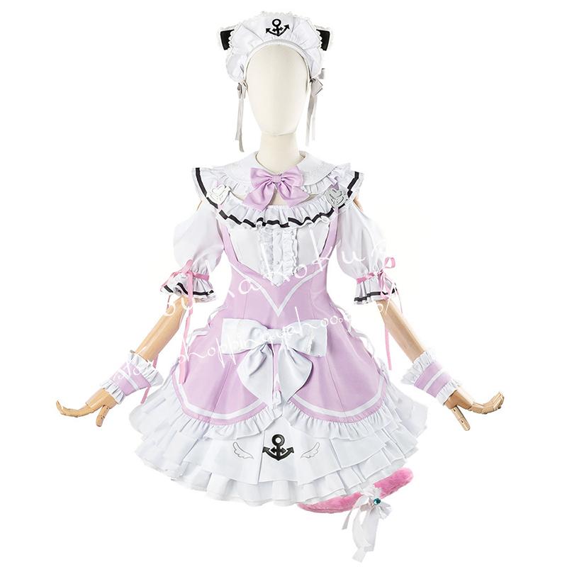 Hololive ホロライブ Vtuber 湊あくあ 猫耳メイド服 コスプレ Hololive ホロライブ Vtuber 湊あくあ 猫耳メイド服 コスプレ