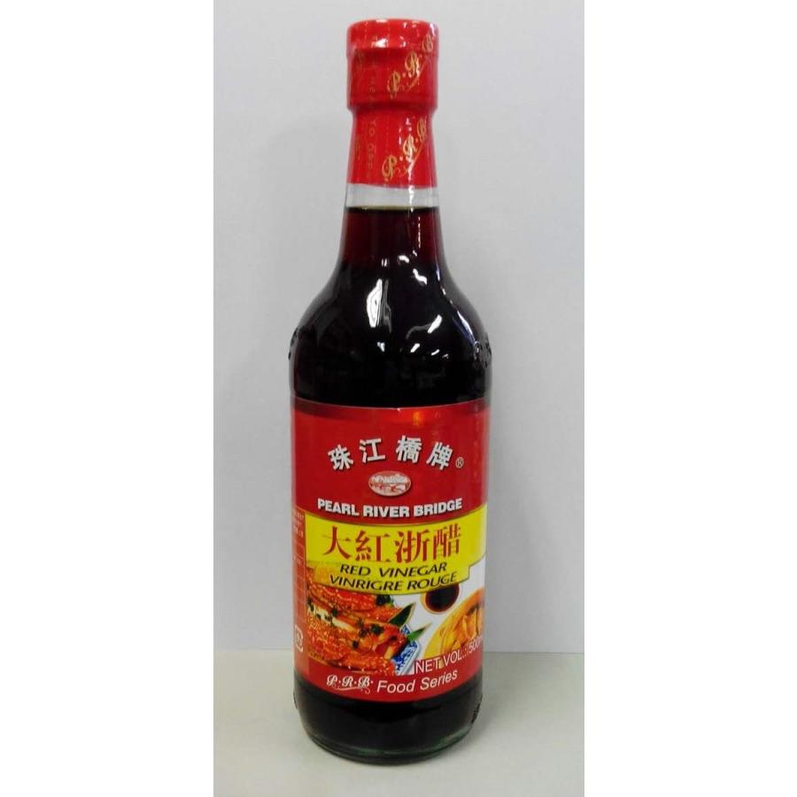 横浜中華街 珠江橋牌 大紅浙酢（赤酢） 500ml瓶！浙江省の伝統的な製法