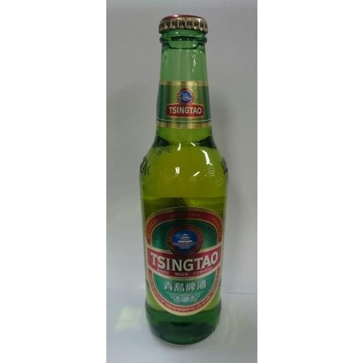 横浜中華街 青島ビール(青島麦酒）4.5度 330ml/瓶ビール、中国銘ビ-ル