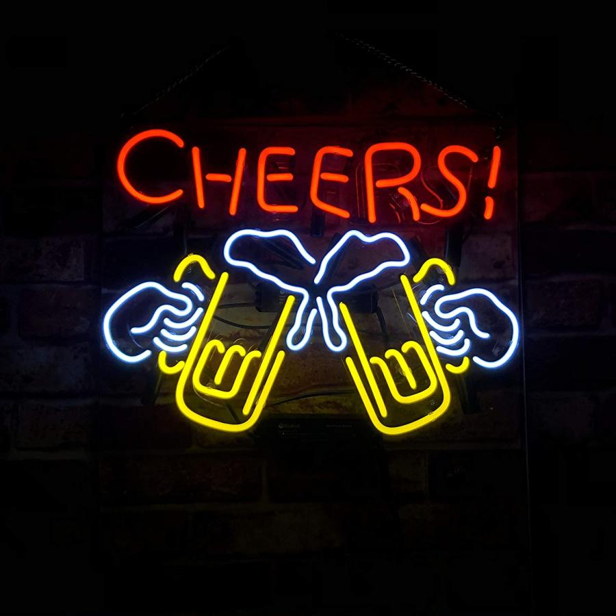 ネオンサイン BEER 乾杯 ビール 照明 NEONSIGN ガラス管 手作り ネオン 