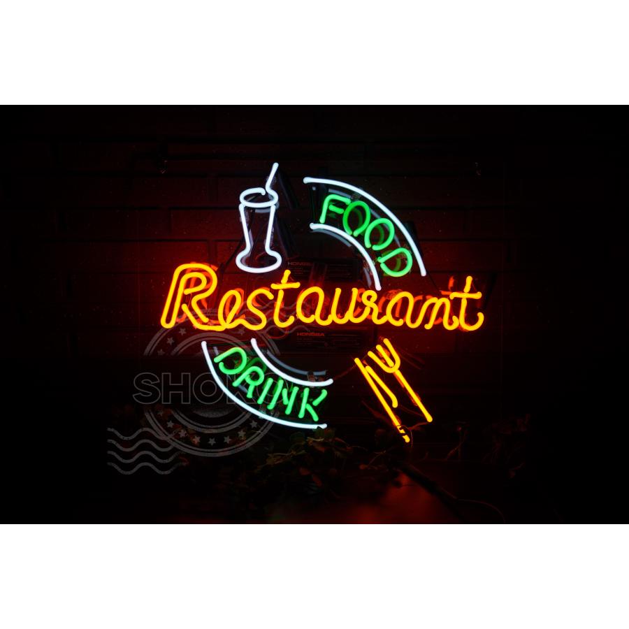 ネオンライトレストラン店舗看板オーダーメイド飲食店ネオン管照明
