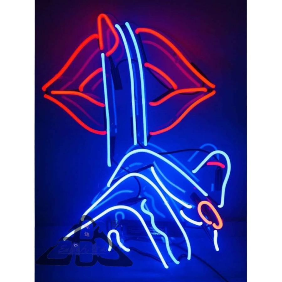 ネオンサイン NEON SIGN ガラス管 赤青光 バー クラブ 店舗装飾