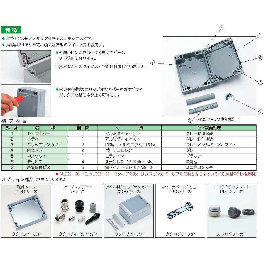 タカチ ALC28-17-9 ALC型 防水・防塵アルミダイ タカチ ALC28-17-9 ALC型 防水・防塵アルミダイ
