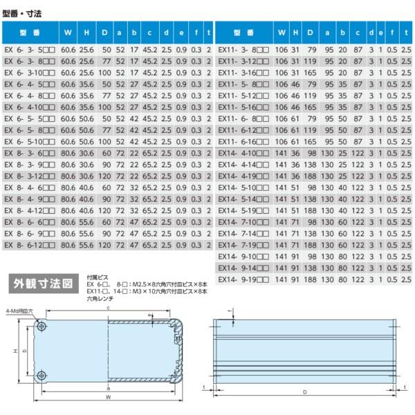 タカチ EX14-5-14BB/BS/SB/SS EX型アルミ タカチ EX14-5-14BB/BS/SB/SS EX型アルミ