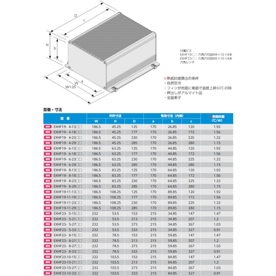 売り出し正本 ＥＸＨＦ２３-８-１５ＢＢ フランジ足付ヒートシンクアルミケース（送料無料）