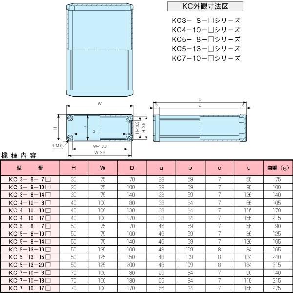 KC7-10-17BS/GS KC型小型アルミケース (2個以上で送料無料) :KC7-10-17G:あぼ電機 - 通販 - Yahoo!ショッピング KC7-10-17BS/GS KC型小型アルミケース (2個以上で送料無料) :KC7-10-17G:あぼ電機 - 通販 - Yahoo!ショッピング