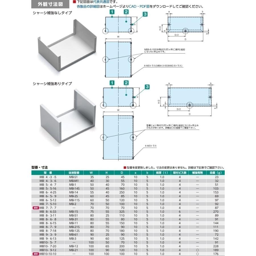 ＭＢ９-３-９ (旧 ＭＢ-６１) ＭＢ型 アルミケース （４個以上で送料無料）｜shoumei1616｜04