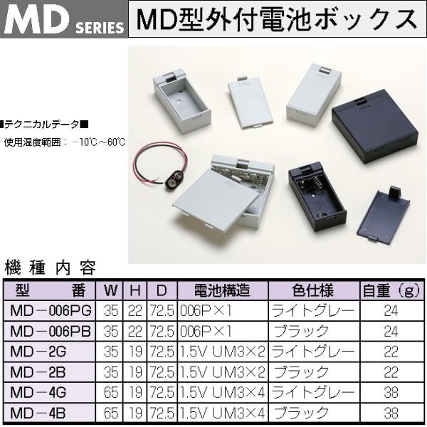 タカチ（TAKACHI） MD-2G MD型UM-3x2本用電池ボックス : あ
