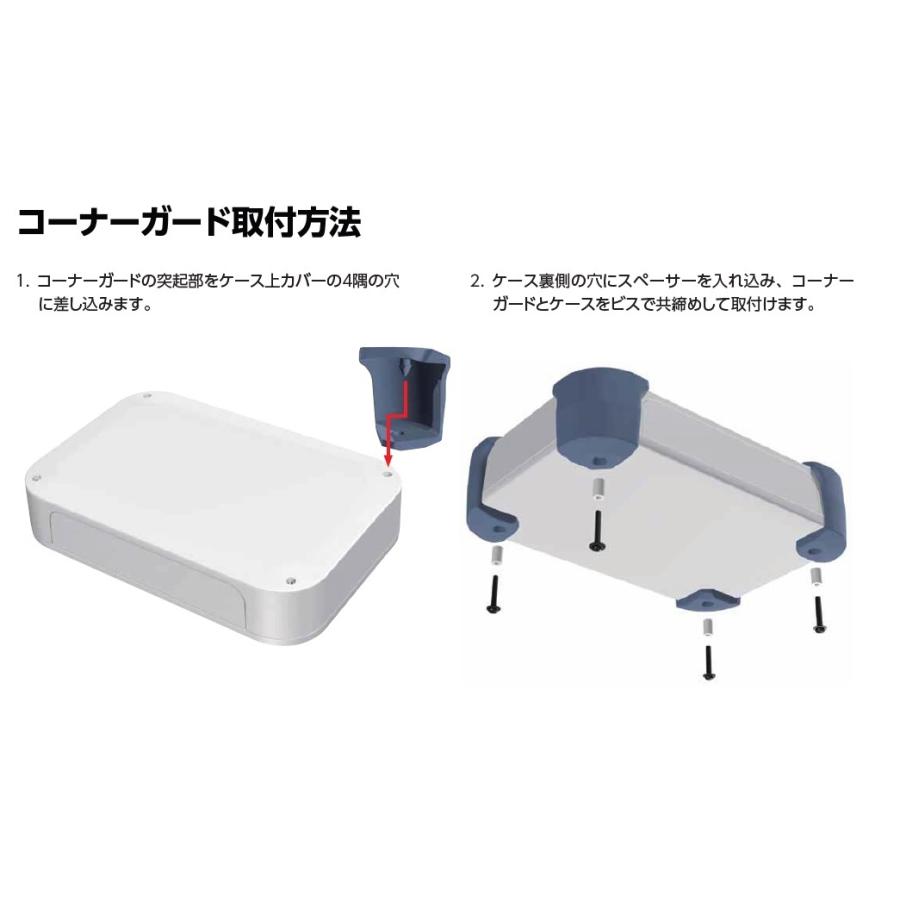 タカチ PFG20-4-13 D□/W□ 耐衝撃ガード付 タカチ PFG20-4-13 D□/W□ 耐衝撃ガード付