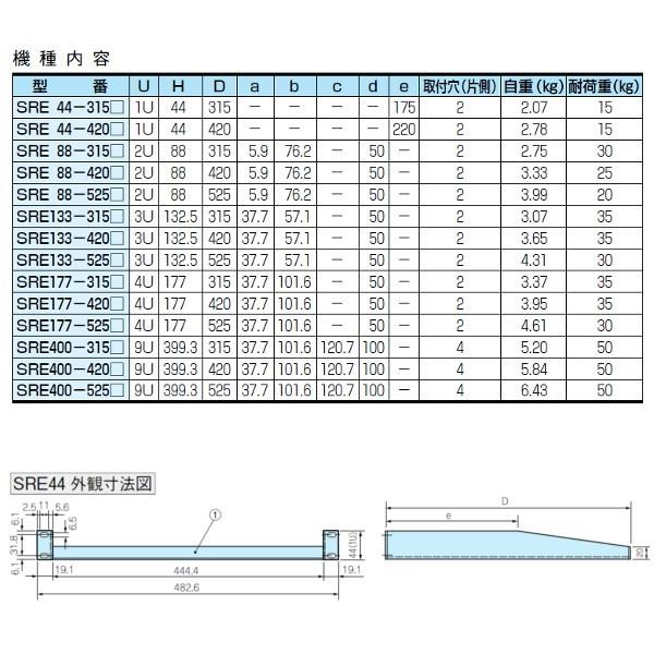 ＳＲＥ１３３-３１５Ｂ ＳＲＥ型幅広ＥＩＡラック収納棚（送料無料）｜shoumei1616｜04