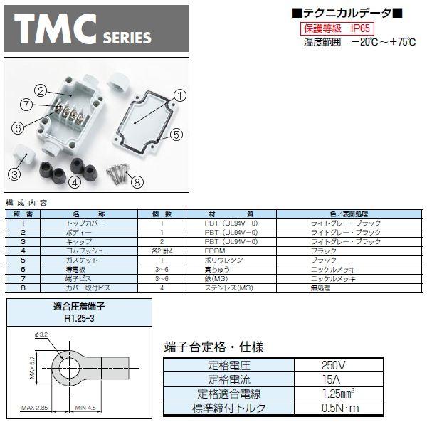 タカチ TMC-4PG TMC型防水・防塵ケーブルグランド端子 タカチ TMC-4PG TMC型防水・防塵ケーブルグランド端子