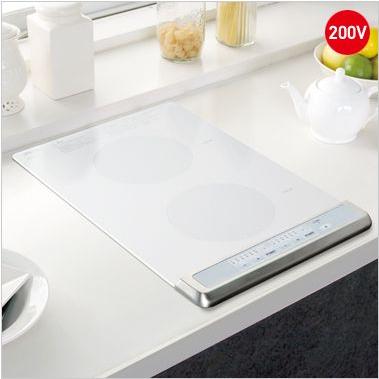 代引不可 三化工業 SIH-B223AJ-W ビルトイン2口縦型 上面操作