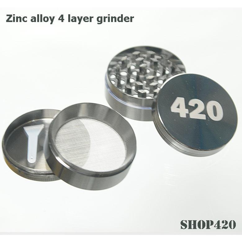 グラインダー50mm ジンクアロイ製 4層式ハーブグラインダー 湘南堂