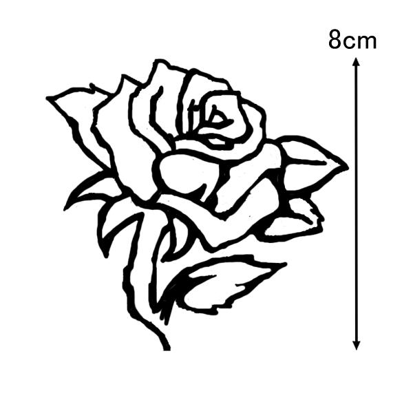 ステンシルdeタトゥーキット 薔薇 ステンシル3種つき