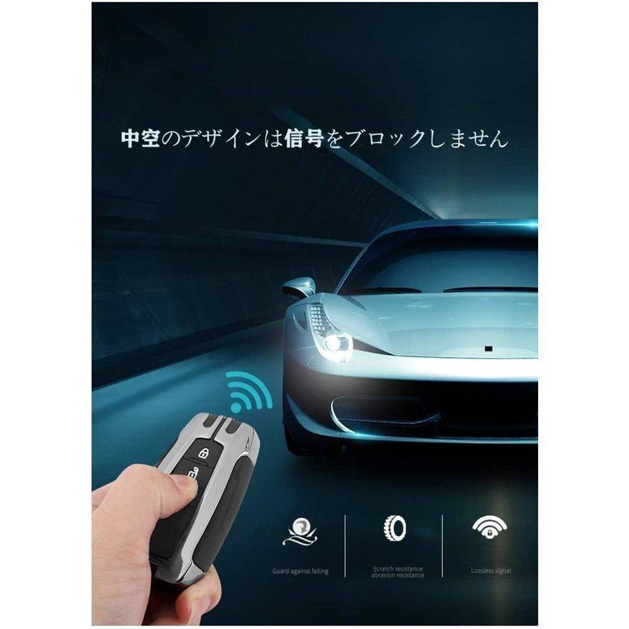 未使用品 Deyou Toyota トヨタ 高品質航空亜鉛合金 シリカゲル キーケース キーカバー Rav4 クラウン 銀 シルバー キーホルダー Lacistitis Es