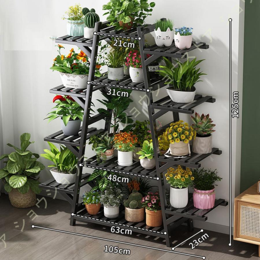 フラワースタンド 花台 おしゃれ ガーデニング 棚 竹製 植木鉢