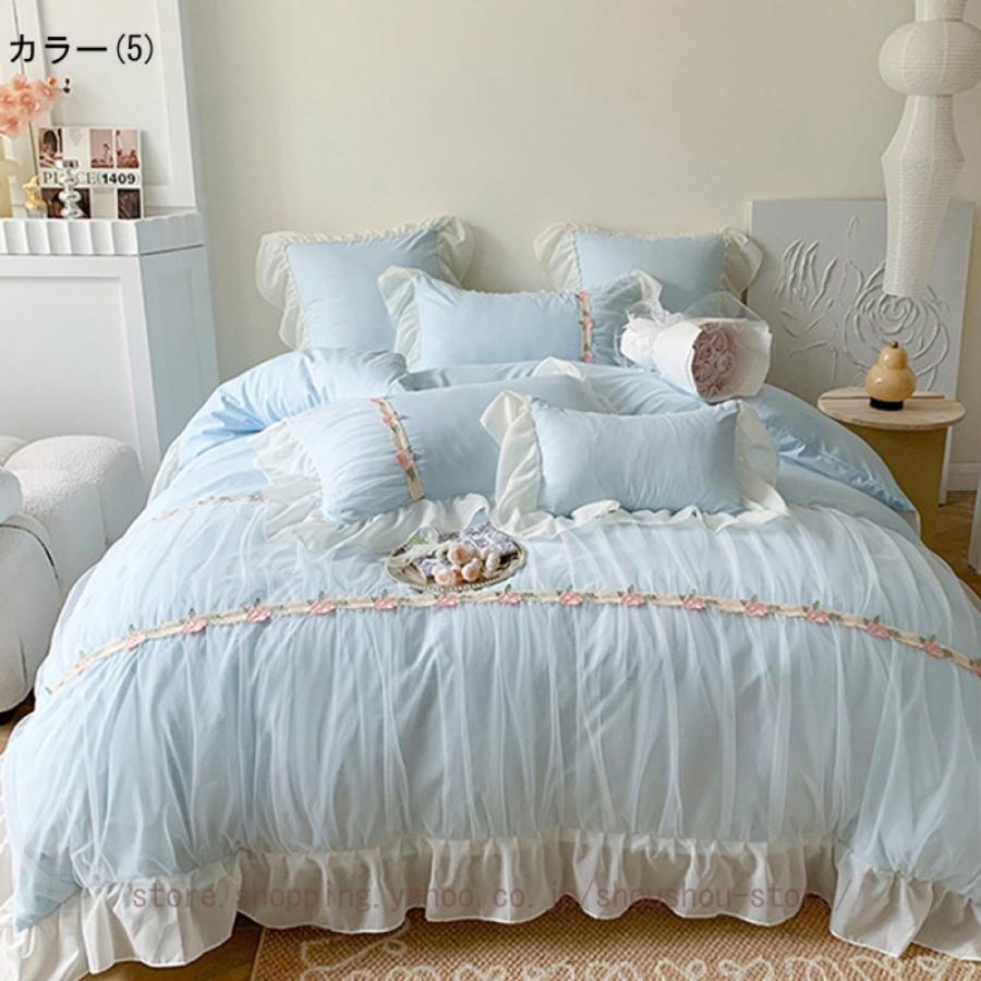 布団カバーセット 姫系 フリル 寝具カバー 4点セット おしゃれ 布団カバーセット 姫系 フリル 寝具カバー 4点セット おしゃれ