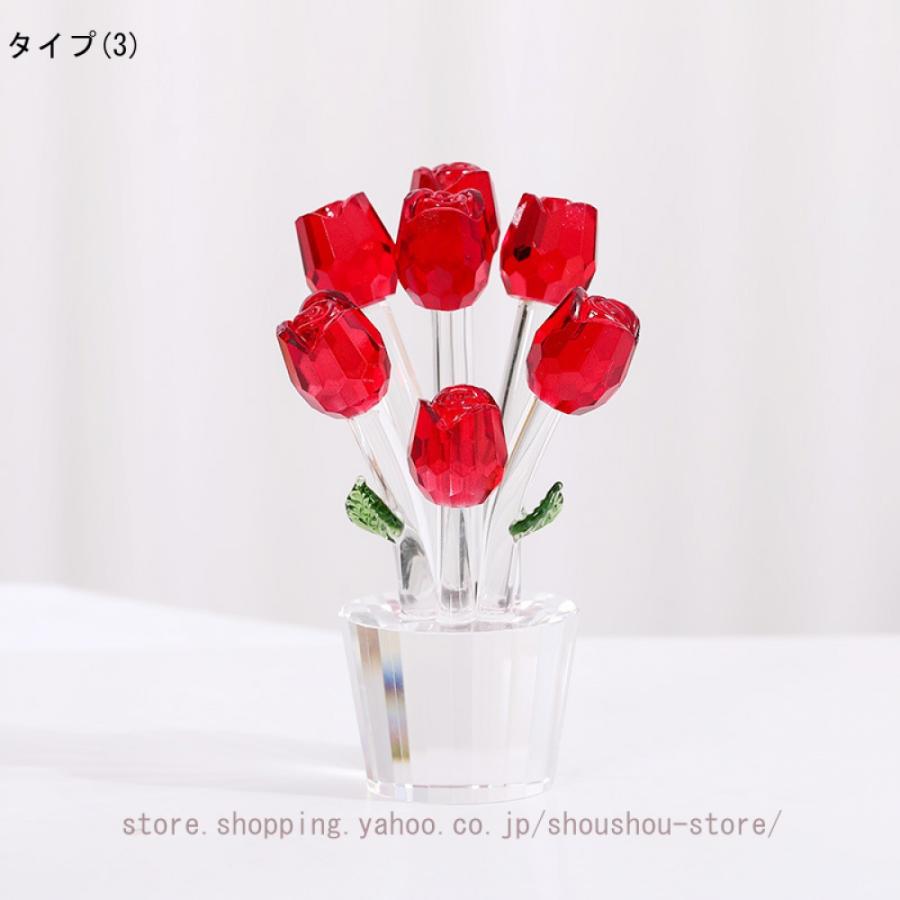 クリスタルローズ 鑑賞用 枯れない薔薇 フラワー置物 インテリア クリスタルローズ 鑑賞用 枯れない薔薇 フラワー置物 インテリア