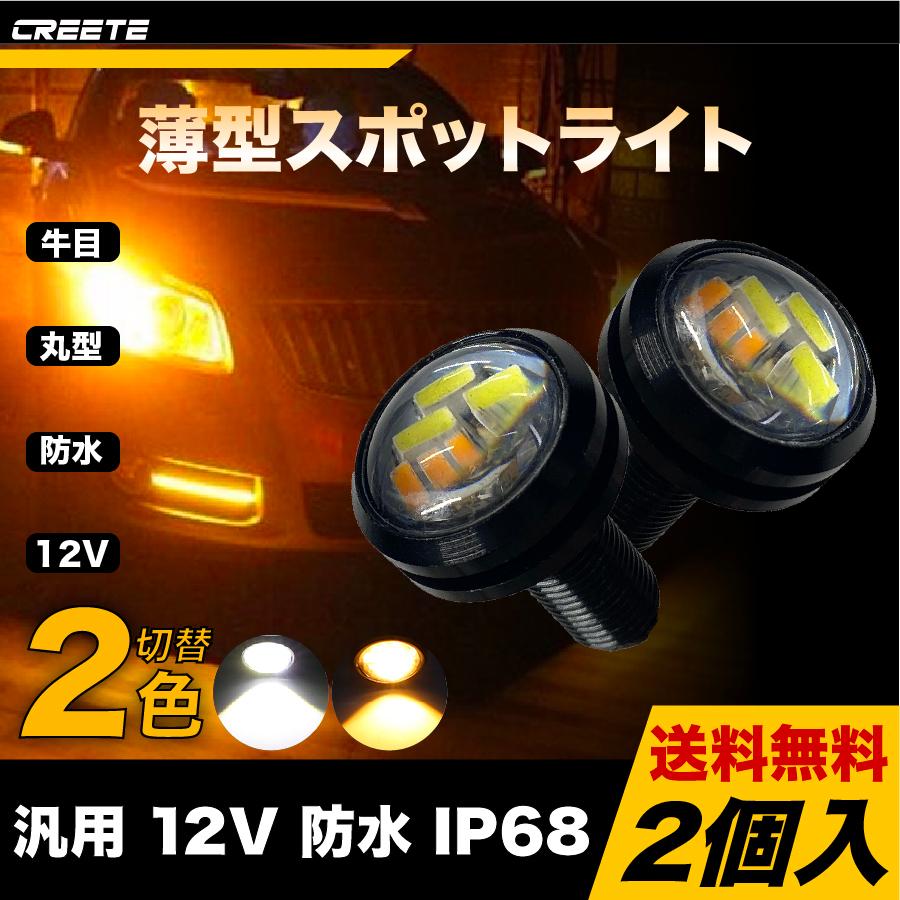 イーグルアイ LED COB ライト 5個 スポットライト 12v 18mm 白