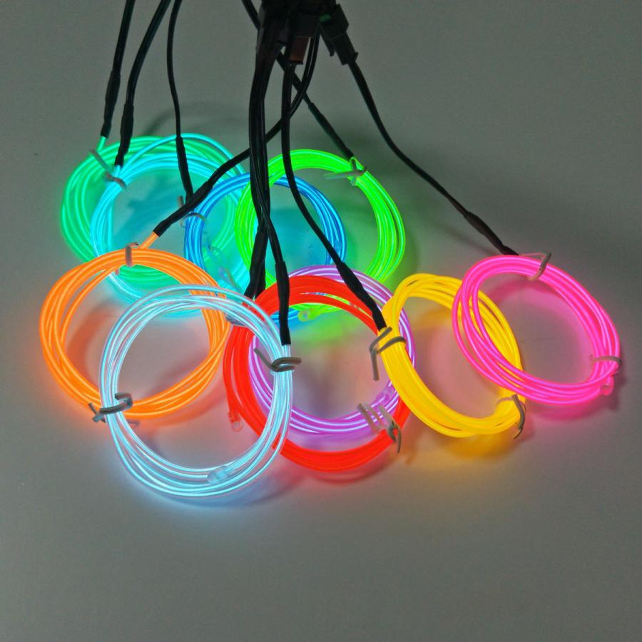 最終決算最終決算送料無料!7色 LED有機ELワイヤーネオン 内装 チューブ LEDライト 車内装飾用 防水 3m 車用イルミネーション LEDテープライト ネオンライト ライト、レンズ 車 装飾 イルミネーション 車内 LED ワイヤー ネオン オレンジ USB式