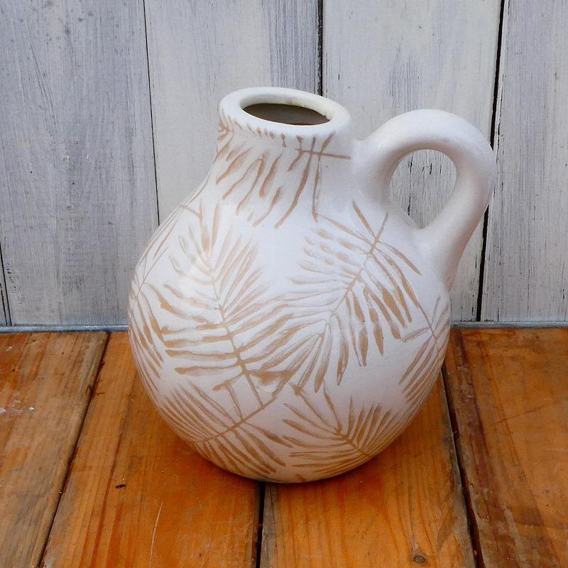 花瓶 ボトル ピッチャー Handle シノワボトル Brown Leaf 花器 CTQ