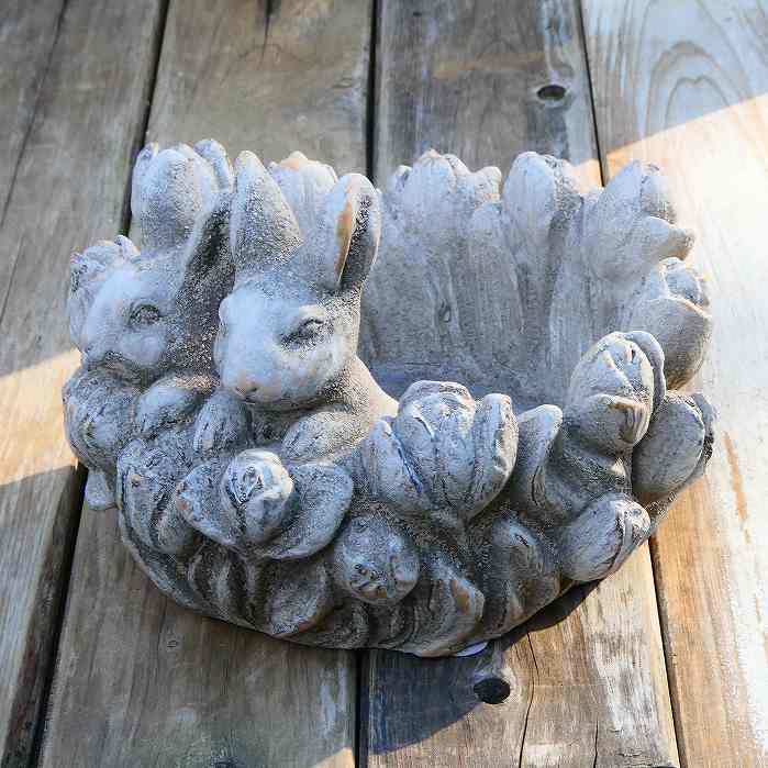 鉢 テラコッタ ラビットフラワープランターS うさぎ No.1725 村田屋