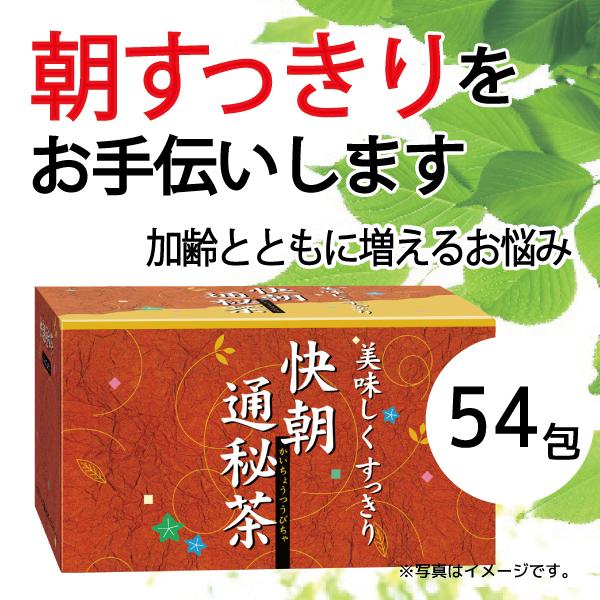 快朝通秘茶 大型 ダイエット ダイエットティー 茶 センナ茶 ウコン 霊芝 ノンカフェイン 54包入り | 