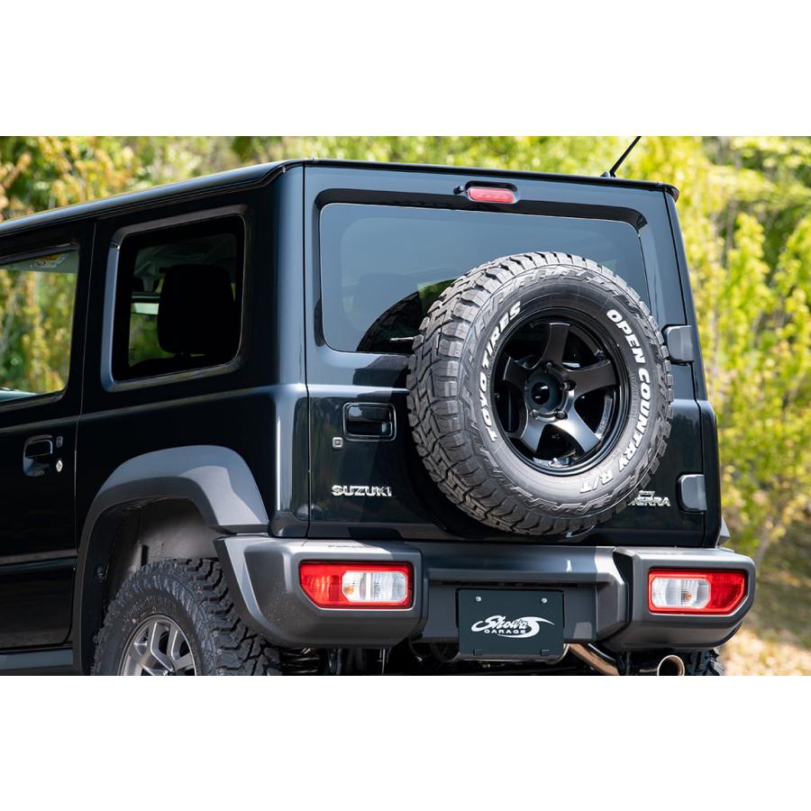 ショウワガレージ スペアタイヤ移動ブラケット 表向き 真上移動