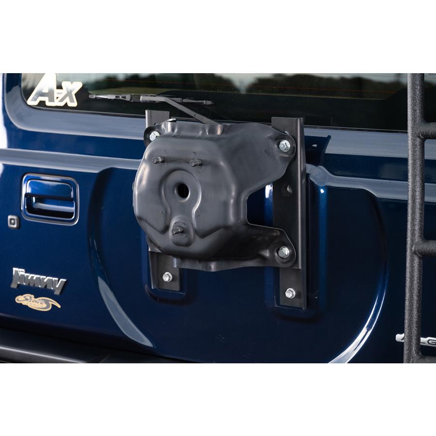 スペアタイヤ移動ブラケット表向き　真上移動タイプ　ジムニーシエラJB74用 Showa Garage ショウワガレージ スペアタイヤ移動ブラケット