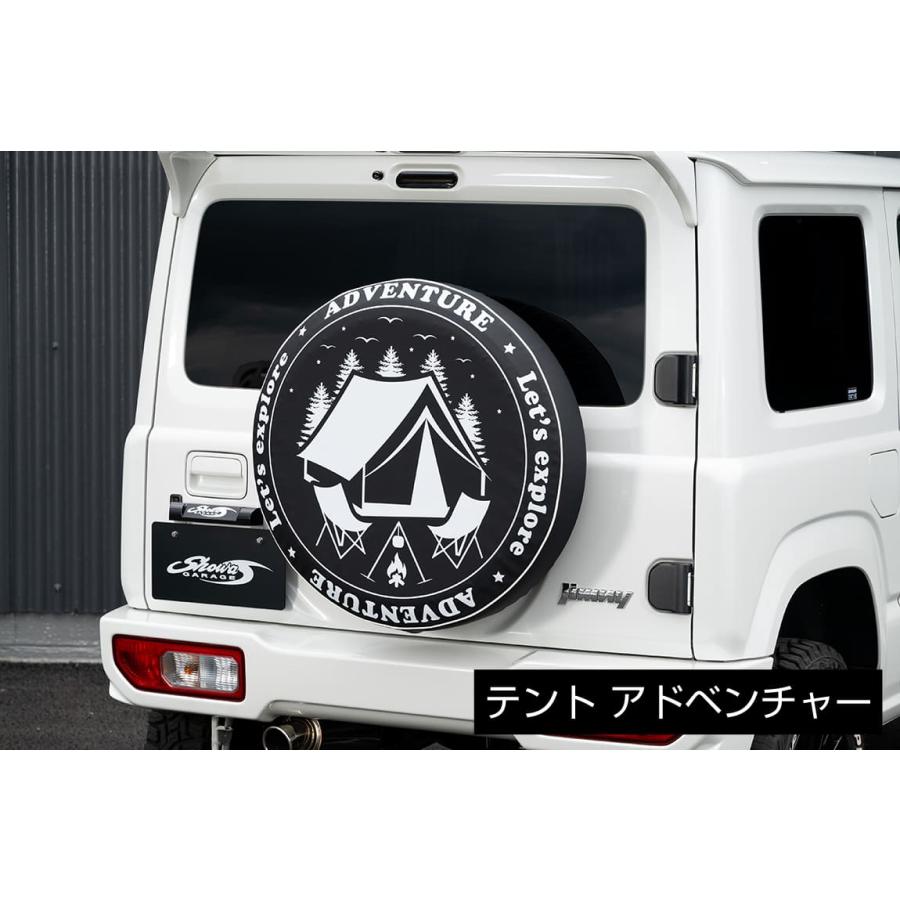 ジムニーJB23スペアタイヤカバー Showa Garage（ショウワガレージ） スペアタイヤカバー 絵柄タイプ