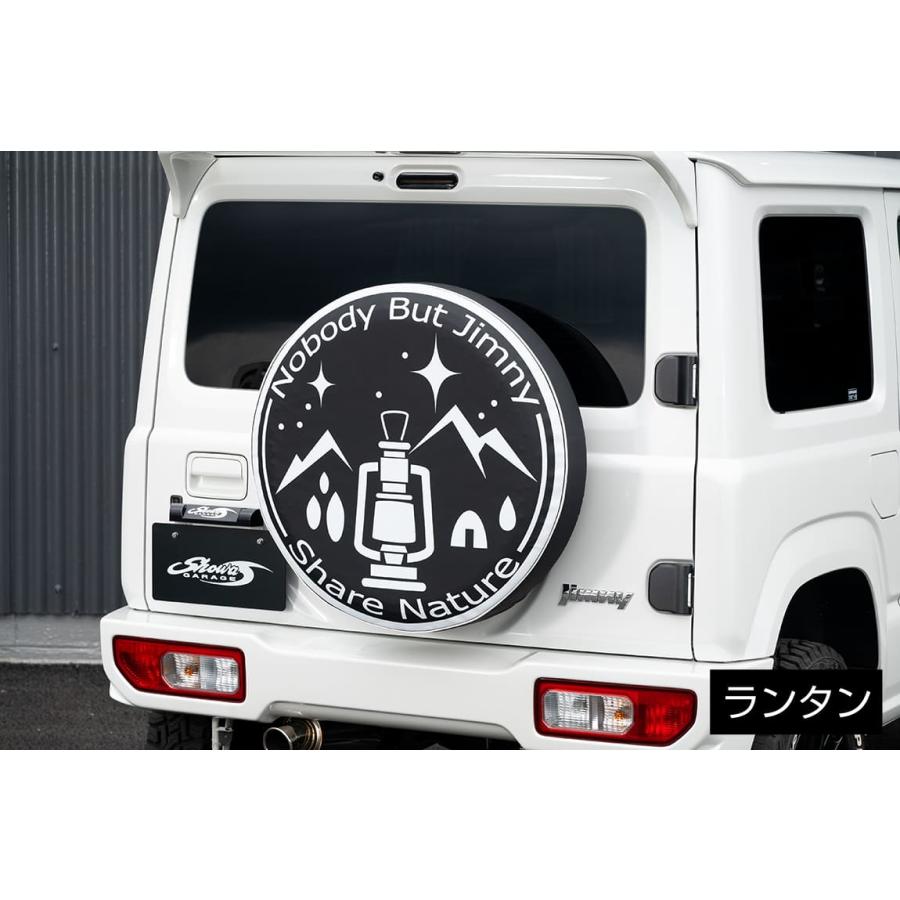 ジムニー タイヤカバーサイ柄 ハード中古 Showa Garage（ショウワガレージ） スペアタイヤカバー 絵柄タイプ