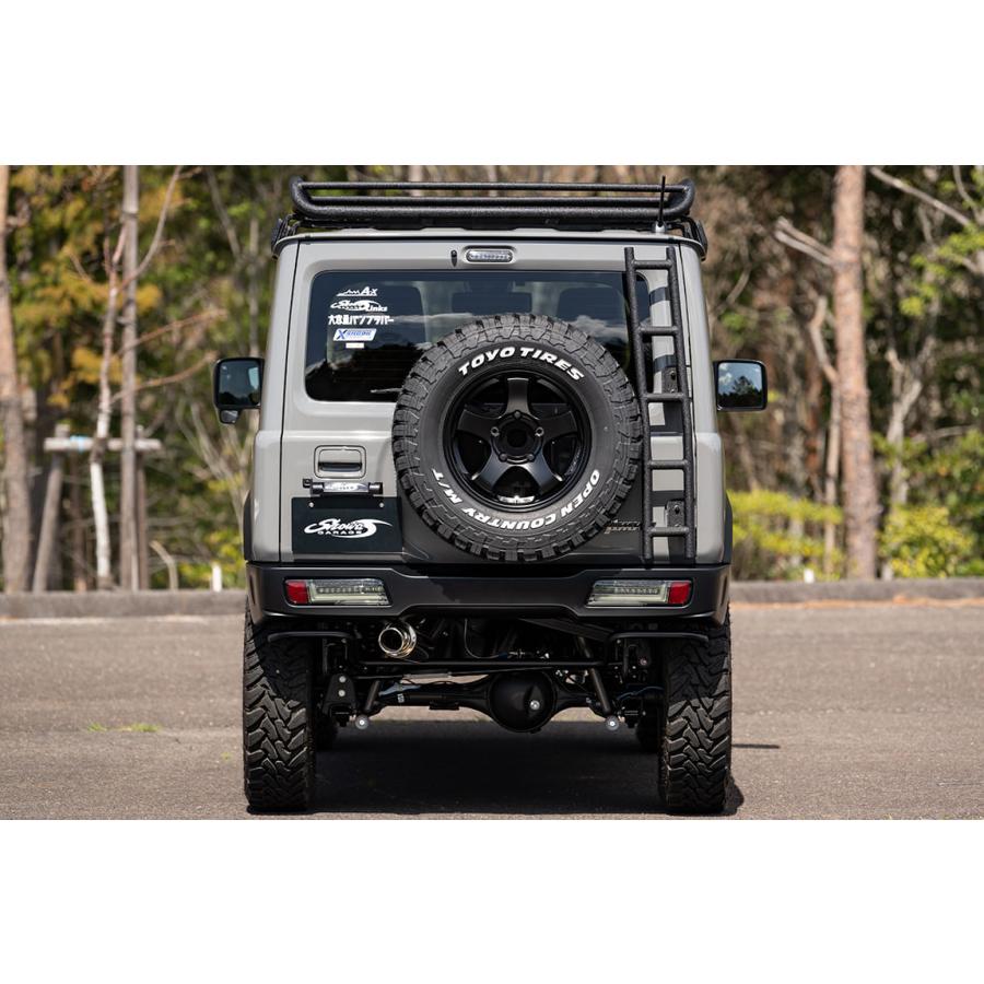 新型ジムニー用 SUXON RACING リアラダー・ラック ルーフテントベースもある！ 職人魂が詰まったブルバーやルーフラック