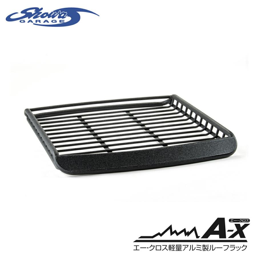 Mサイズスーパーワイド A-x(エークロス)シリーズ ブラック アルミ製ルーフラック ルーフラック