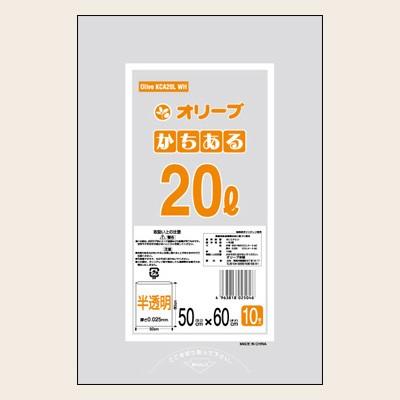 20Lゴミ袋 業務用 安い 【0.025mm厚 20L （半透明）】500x600cm