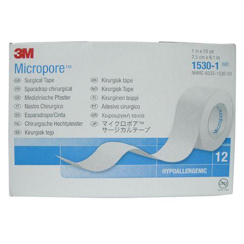 3M 医療用テープ マイクロポアサージカルテプ ホワイト 1530-1(全長9.1