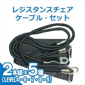 フィットネスマシン Senoh(セノー) レジスタンスチェア用 レジスタンス・ケーブル 10本セット 2本組x5種(レベル4・6・7・8・9)