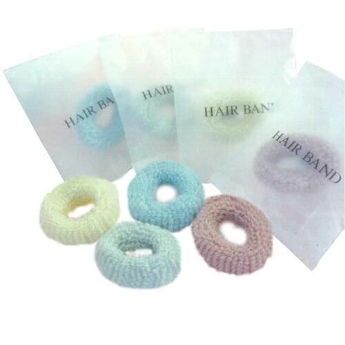 (ホテルアメニティ)(ヘアーバンド)(個包装タイプ)業務用 パイルゴム(Pile Gum) パステルカラー Sサイズ(30x10mm)x2000個セット (カラーは当店おまかせ) (送料無料)(DT) ホテルアメニティ ヘアーバンド 個包装 業務用 パイルゴム(Pile Gum