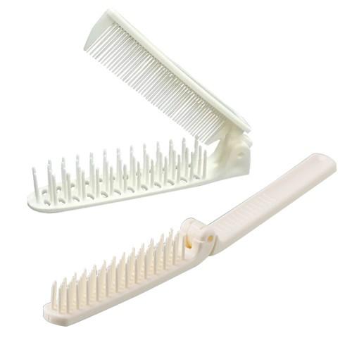 ホテルアメニティ ヘアブラシ 二つ折りスケルトンヘアーブラシ(コーム