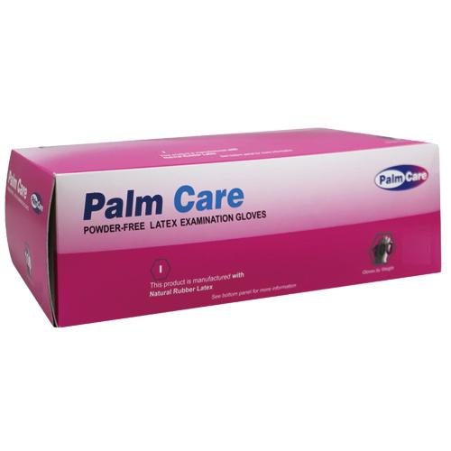 ラテックスグローブ　Palm　Care　ホワイト　Mサイズ　ラテックスゴム手袋　パウダーフリー(粉なし)　100枚入x10個セット(1ケース)