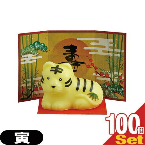 ノベルティ石鹸 クローバーコーポレーション 2022 干支石鹸 迎春 寅の石鹸 77g x100個セット (虎・とら・トラ・せっけん・迎春石鹸)