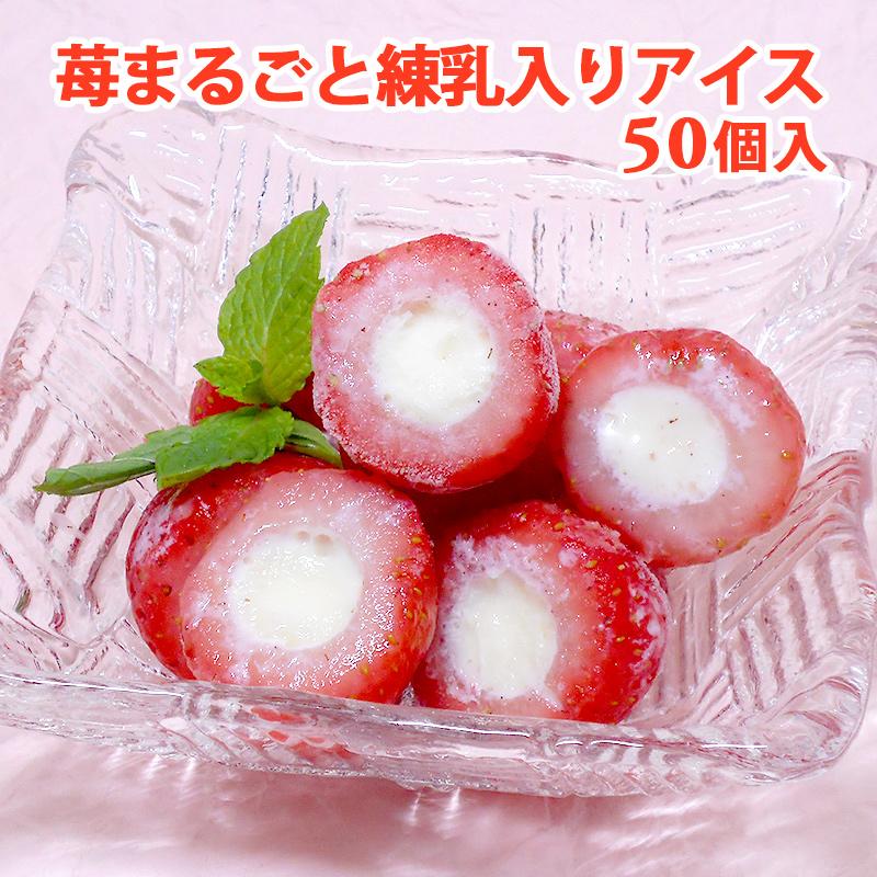 ヒカリ乳業 苺アイス 練乳入り 20g×50粒 冷凍 鹿野屋 いちご