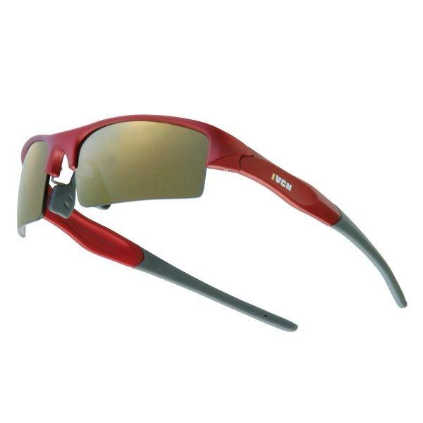 【送料無料】偏光　サングラス　IVCNSPORTS　イブシン　スポーツ　シェル マットダークレッド(ゴールドミラー×グレーレンズ) |  | 03