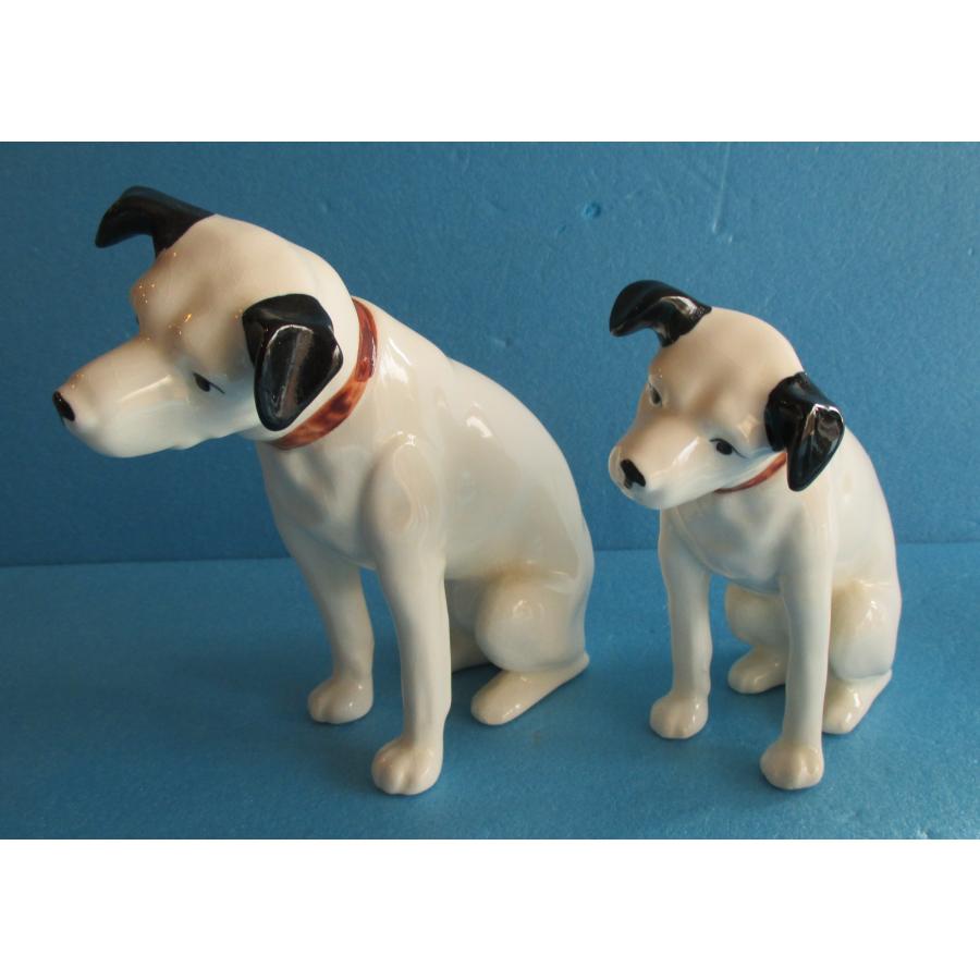 ビクター ニッパー犬 陶器製人形2体 VICTOR【中古品】 : 昭和こども