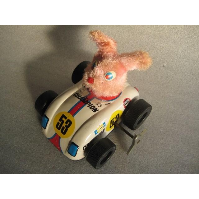 富士プレス工業 N0.758 RABBIT RACER WIND-UP ブリキのおもちゃ : 昭和