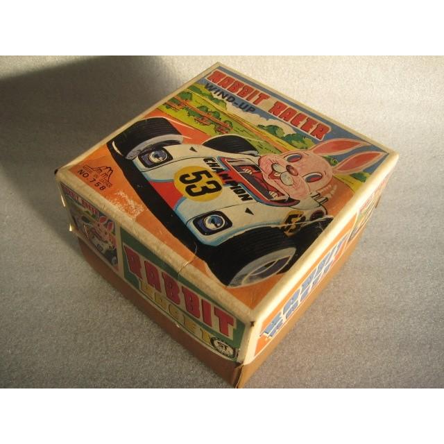 富士プレス工業 N0.758 RABBIT RACER WIND-UP ブリキのおもちゃ : 昭和
