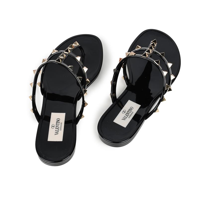 ロックスタッズ カーフスキン ストラップウェッジサンダル 95mm for